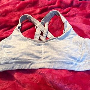 Lululemon Athletica Light Gray Cross-Back Sports Bra